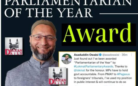 Asaduddin Owaisi awarded the ‘Parliamentarian of the year’