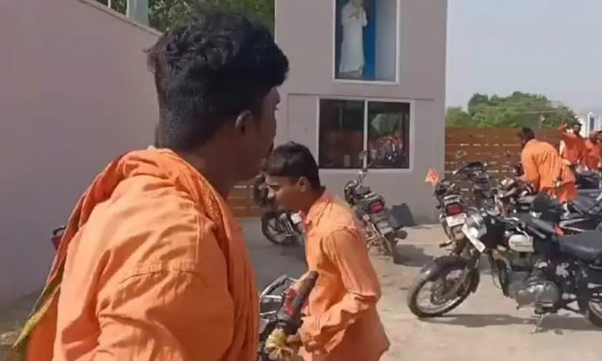 Saffron Dress Row In School